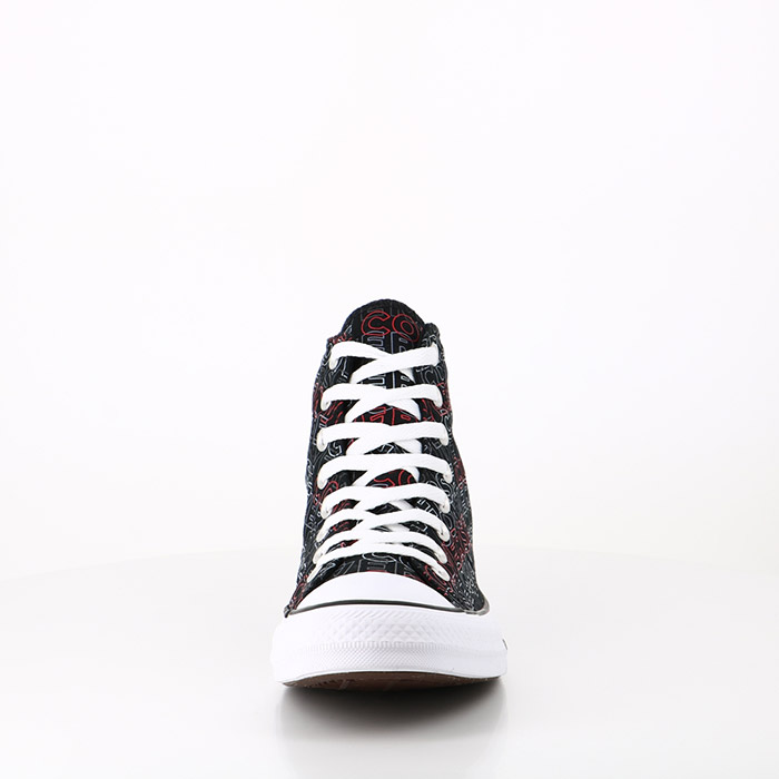 Converse chaussures converse hi black university red white noir1482701_4
