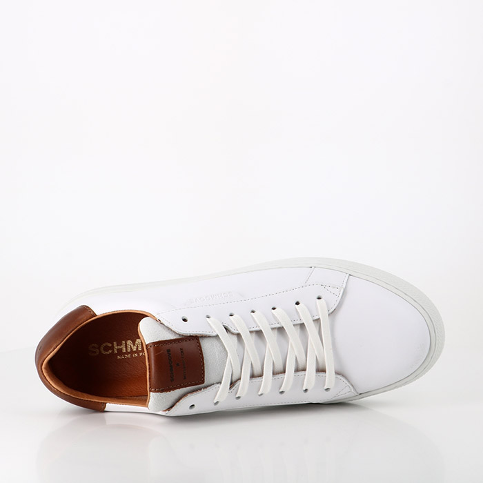 Schmoove chaussures schmoove spark clay nappa ciclon white old camel blanc1483701_5