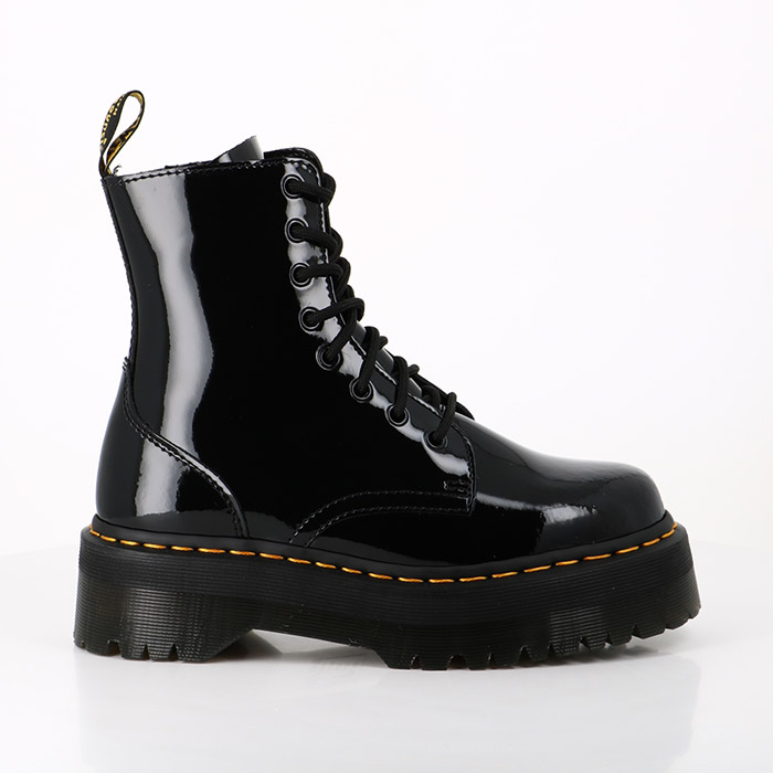 Dr martens chaussures dr martens boots plateformes jadon en cuir verni lamper black noir1483801_1