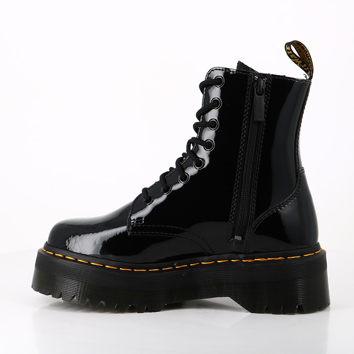 Dr martens chaussures dr martens boots plateformes jadon en cuir verni lamper black noir1483801_3