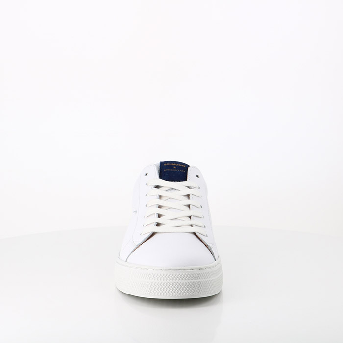 Schmoove chaussures schmoove spark clay nappa suede white blue blanc1484301_4