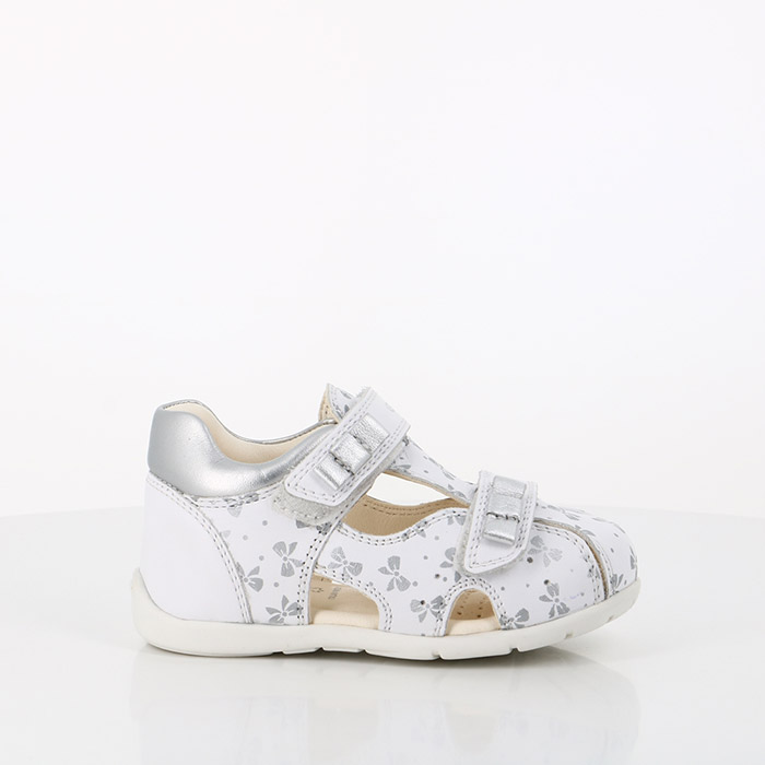Geox chaussures geox bebe kaytan white silver argent