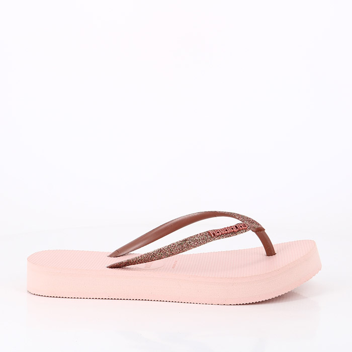 Havaianas chaussures havaianas slim flatform glitter ballet rose