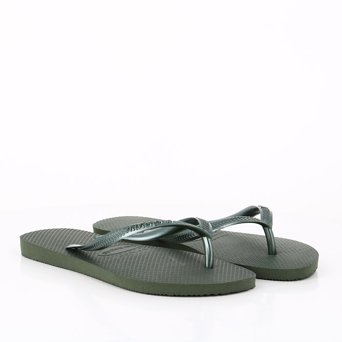 Havaianas chaussures havaianas slim green olive vert1496001_3