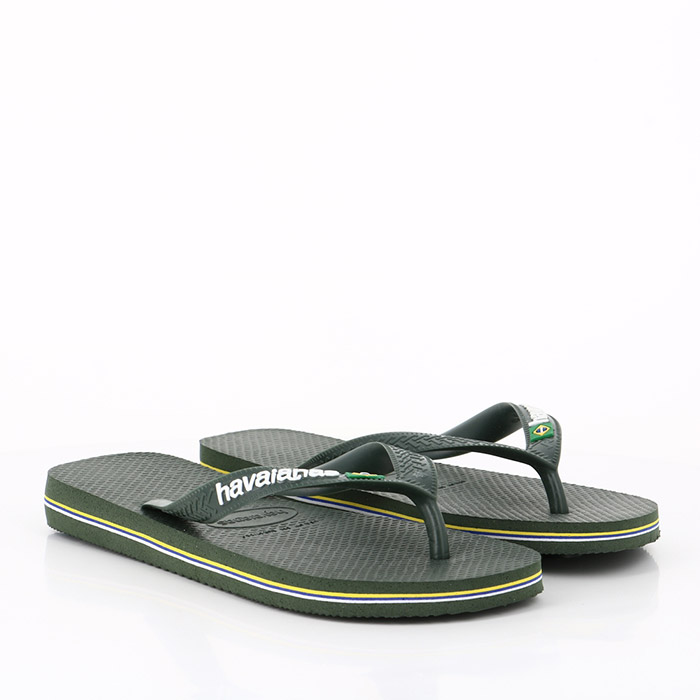 Havaianas chaussures havaianas brasil logo green olive vert1496401_2