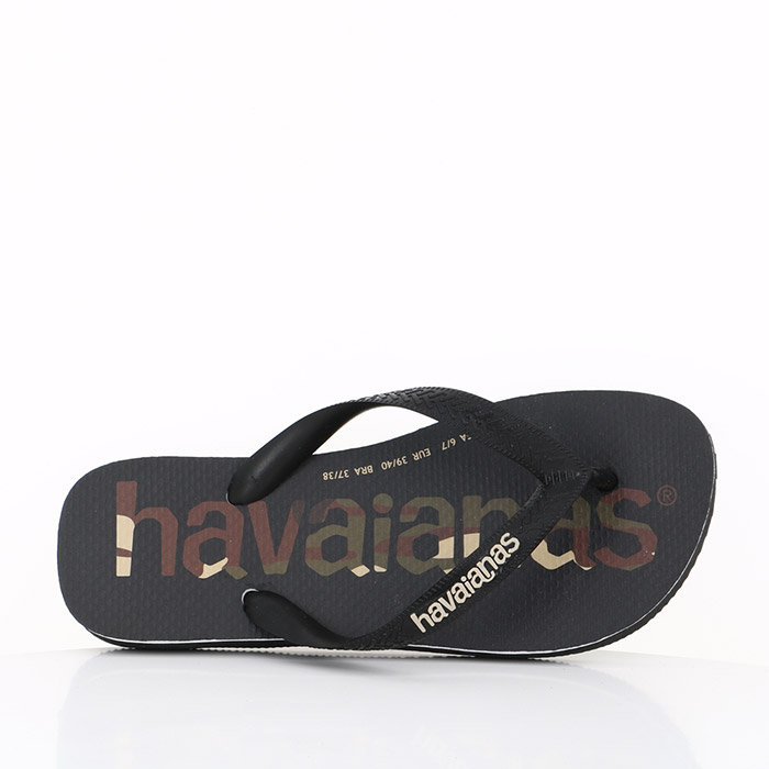 Havaianas chaussures havaianas top logomania black black white noir