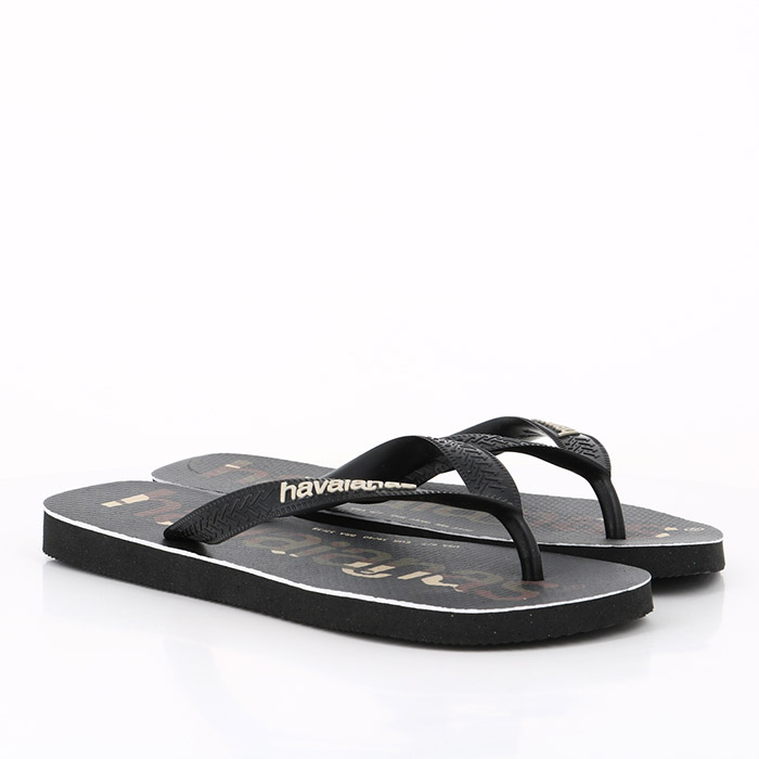 Havaianas chaussures havaianas top logomania black black white noir1497801_4