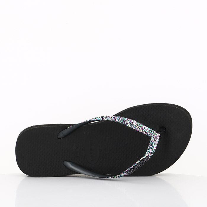 Havaianas chaussures havaianas slim flatform glitter black noir1498201_2