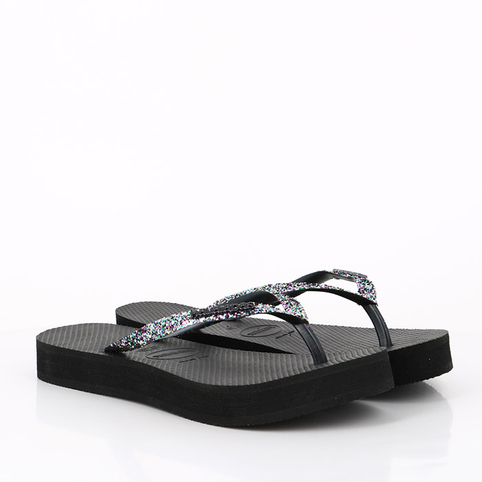 Havaianas chaussures flatformglitterblack noir1498201_3