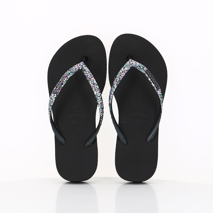 Havaianas chaussures havaianas slim flatform glitter black noir1498201_4