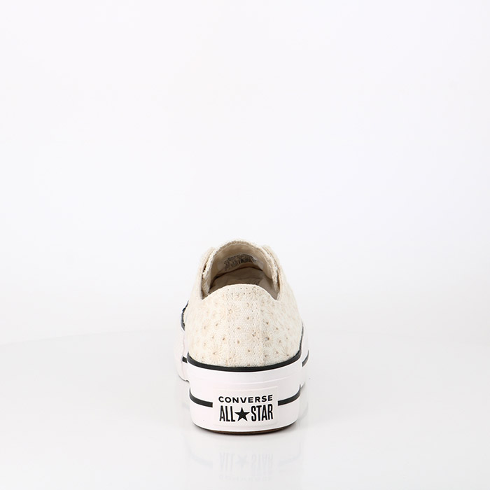 Converse chaussures converse chuck taylor all star canvas broderie platform vintage white egret black beige1506901_2