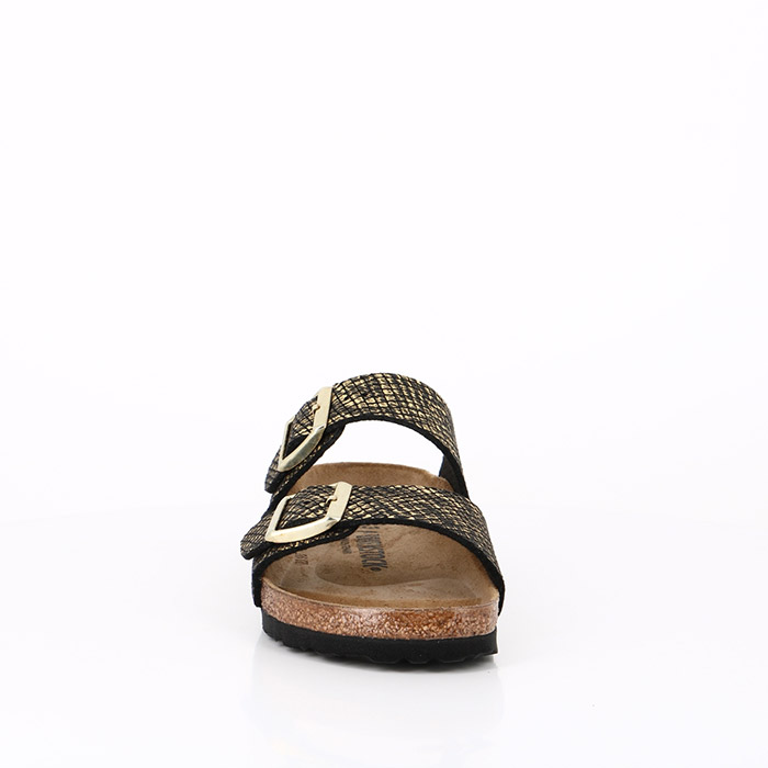 Birkenstock chaussures birkenstock arizona shiny python black gold imprimes animal1507601_4