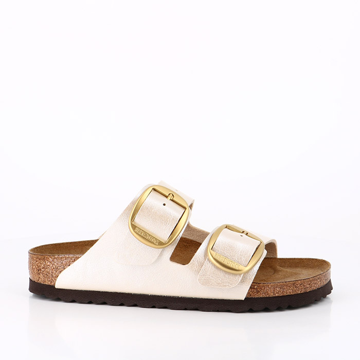 Birkenstock chaussures birkenstock arizona big buckle bf graceful pearl white beige