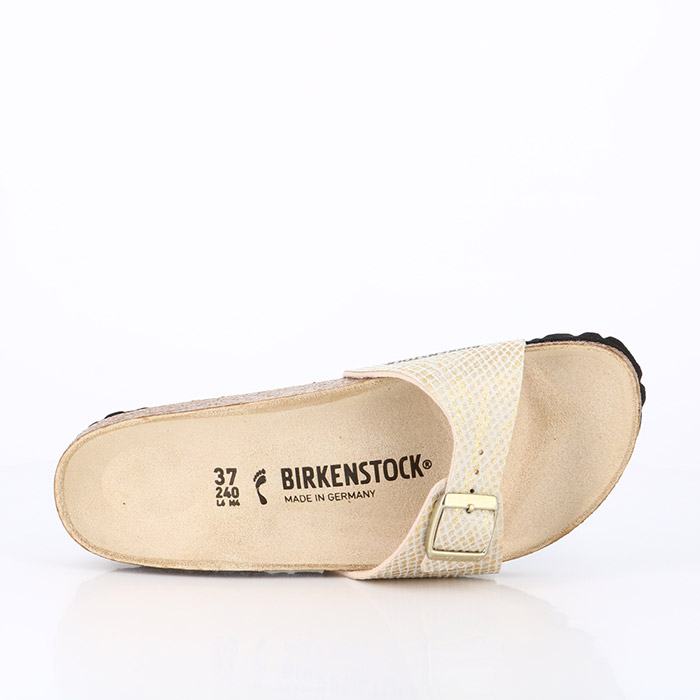 Birkenstock chaussures birkenstock madrid shiny python eggshell beige