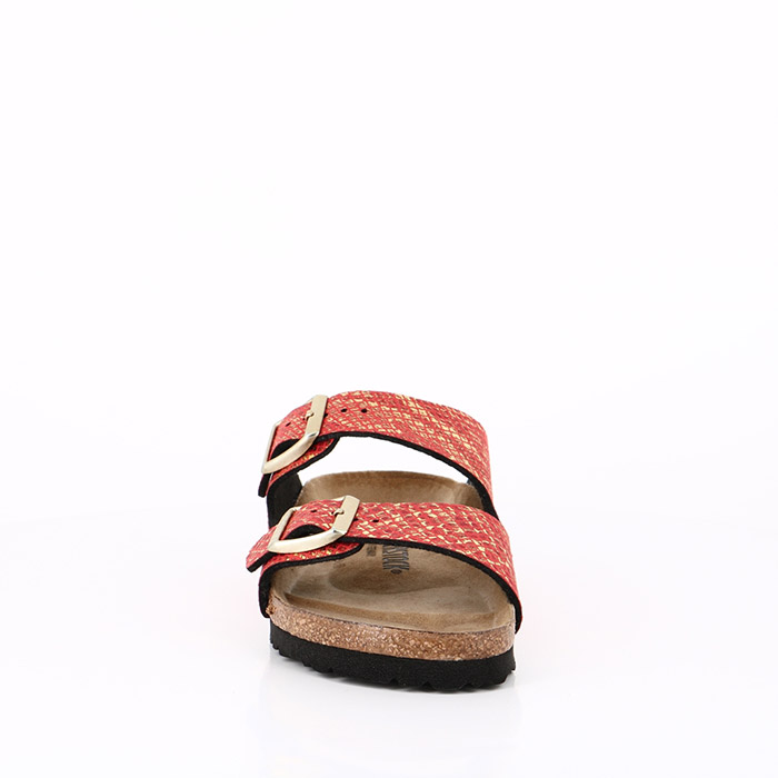 Birkenstock chaussures birkenstock arizona bs shiny python red gold imprimes animal1510101_2