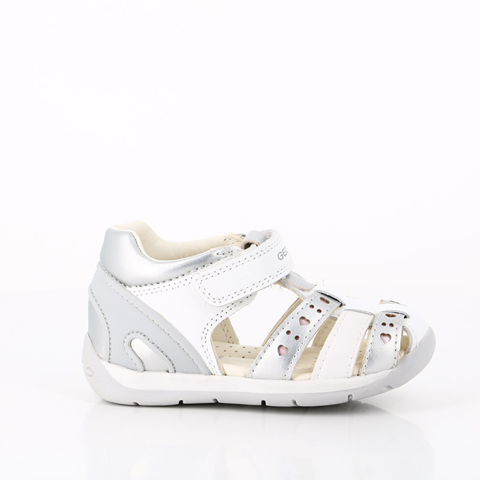 Geox chaussures geox bebe each white silver blanc