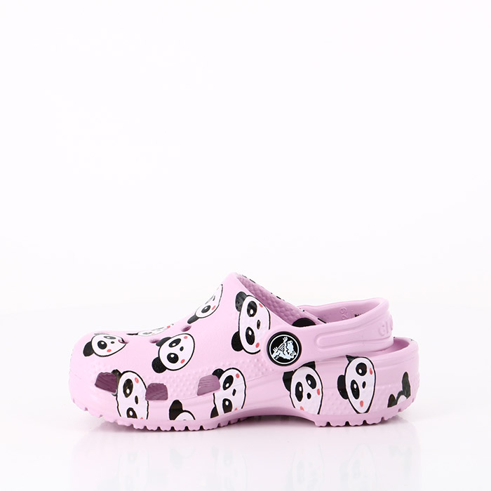 Crocs chaussures crocs bebe kids classic panda print clog ballerina pink rose1521301_4