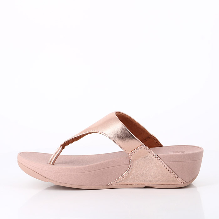 Fitflop chaussures fitflop lulu tongs en cuir rose gold 1524901_2