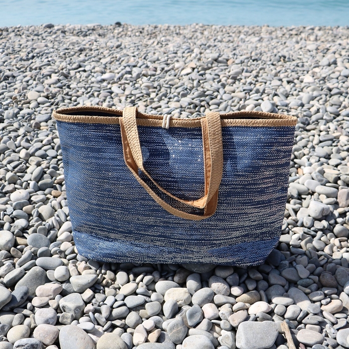 Les tropeziennes accessoires les tropeziennes sac bleu shopping panama 1525901_2