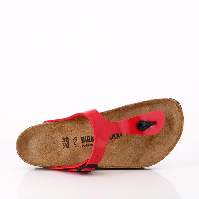 Birkenstock chaussures birkenstock gizeh vernis cherry rouge