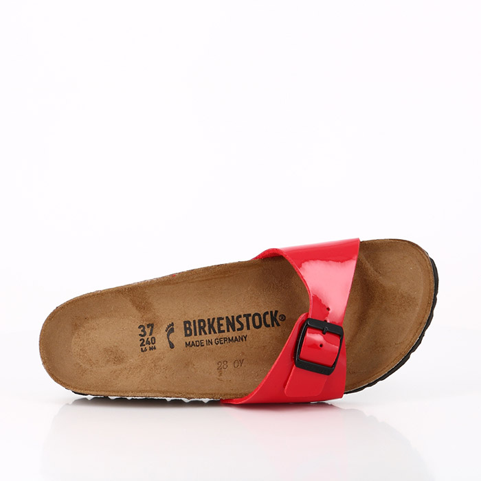 Birkenstock chaussures birkenstock madrid vernis cherry rouge