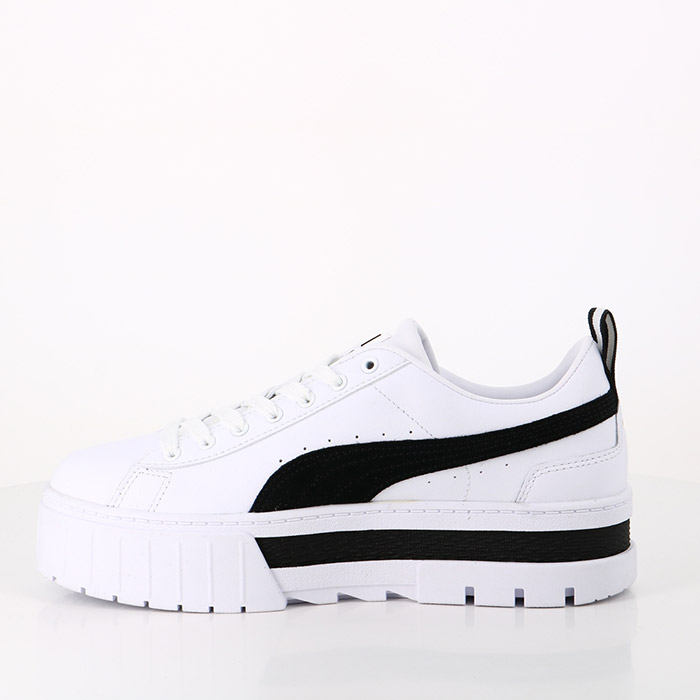 Puma chaussures puma baskets mayze lth puma white puma black blanc1531801_3