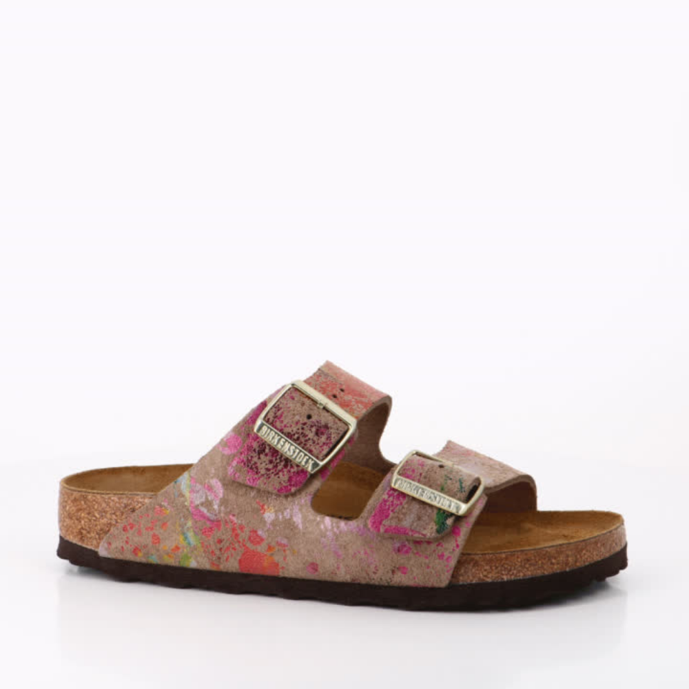 Birkenstock chaussures birkenstock arizona flower crush taupe imprimes floraux