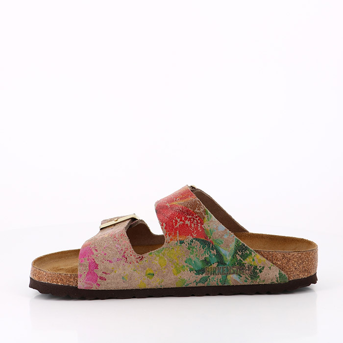 Birkenstock chaussures birkenstock arizona flower crush taupe imprimes floraux1534501_4