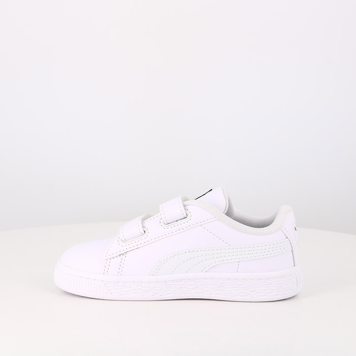Puma chaussures puma bebe basket classic xxi v puma white puma white blanc1535001_3