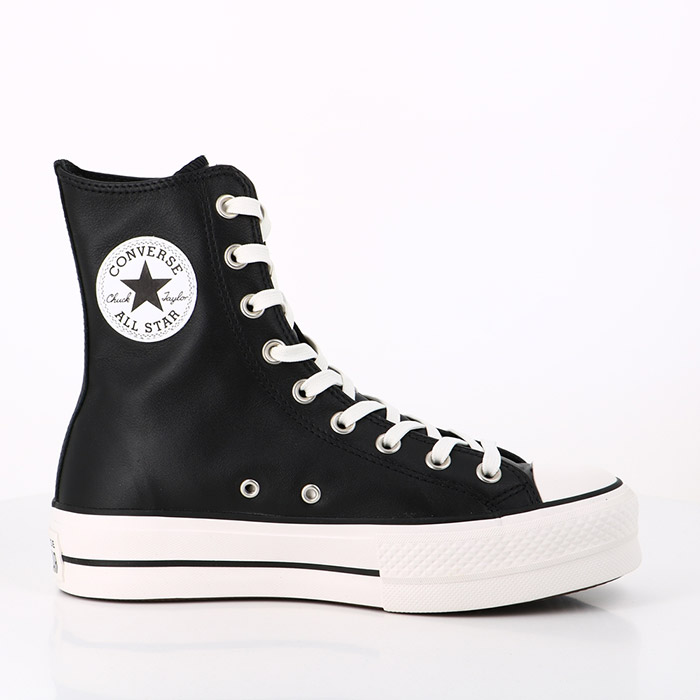 Converse chaussures converse chuck taylor all star extra hi platform noir blanc noir 