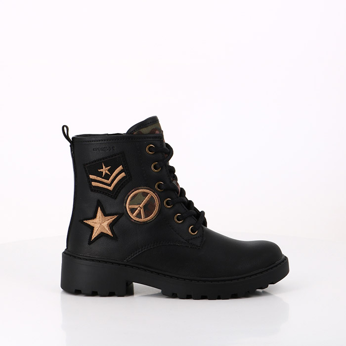 Geox chaussures geox enfant casey black noir