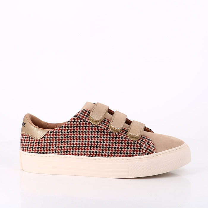 No name chaussures no name arcade straps nora suede chestnut nude marron