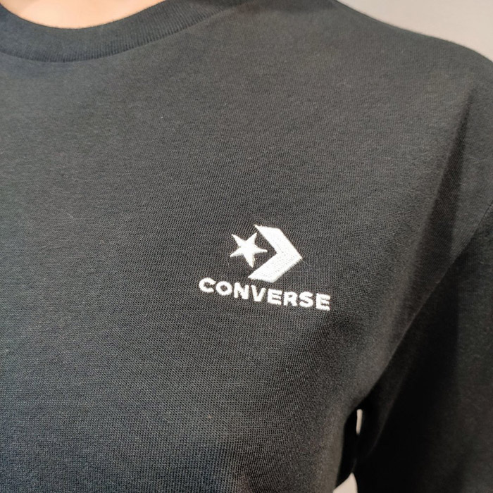 Converse accessoires converse t shirt embroidered star chevron tee black 1542801_2