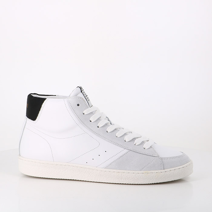 Schmoove chaussures schmoove graf mid cut nappa cowsuede white white blanc