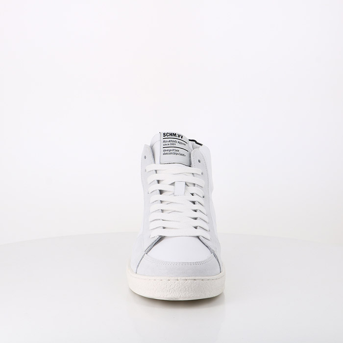 Schmoove chaussures schmoove graf mid cut nappa cowsuede white white blanc1546801_4