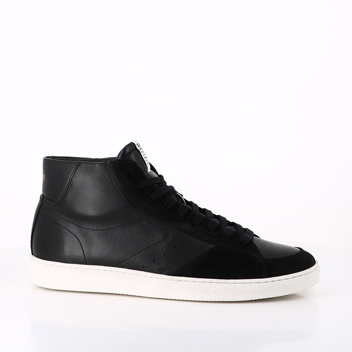 Schmoove chaussures schmoove graf mid cut nappa cowsuede black black noir