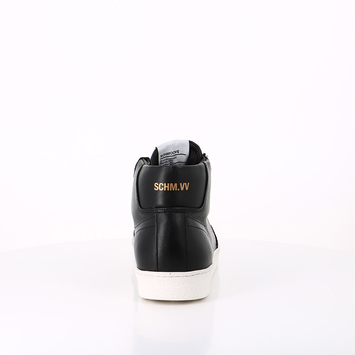 Schmoove chaussures schmoove graf mid cut nappa cowsuede black black noir1546901_4