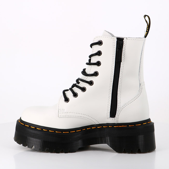 Dr martens chaussures dr martens boots plateformes jadon white polished smooth 1547301_3