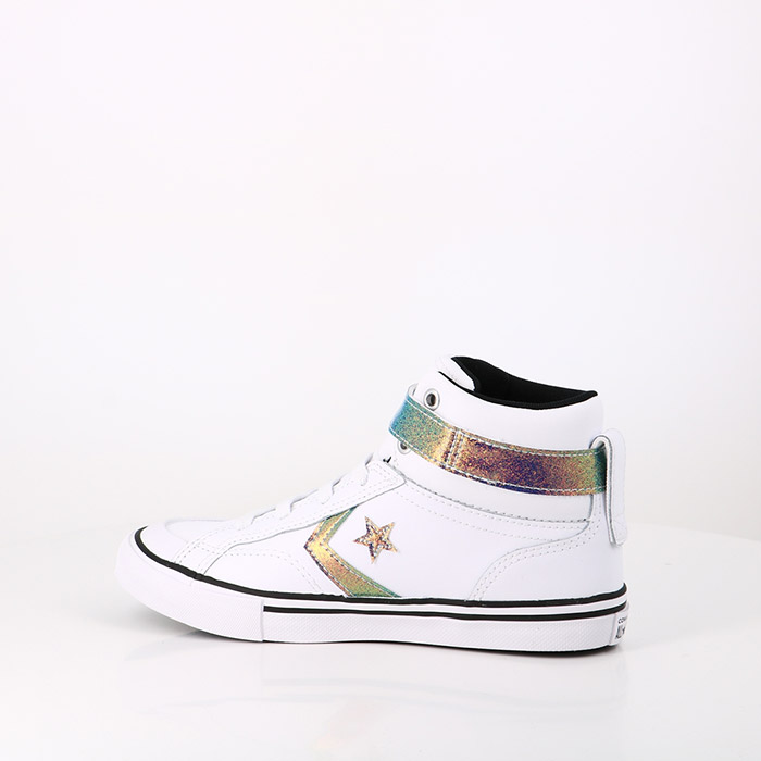 Converse chaussures converse bebe pro blaze iridescent glitter blanc noir blanc 1548301_2