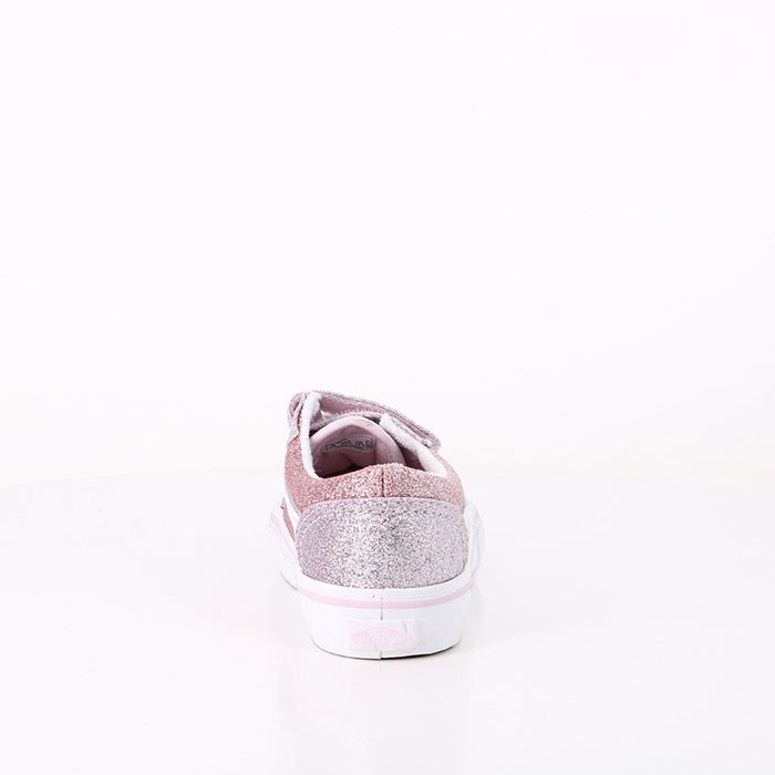 Vans chaussures vans bebe old skool 2 tone glitter velcro orchide rose1548501_2