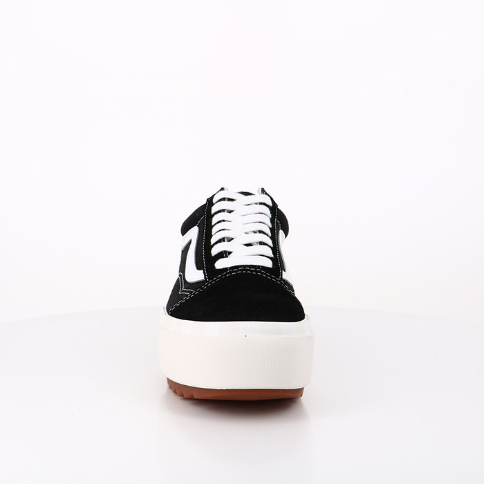 Vans chaussures vans old skool stacked (suede canvas) black blanc de blanc noir1548801_4