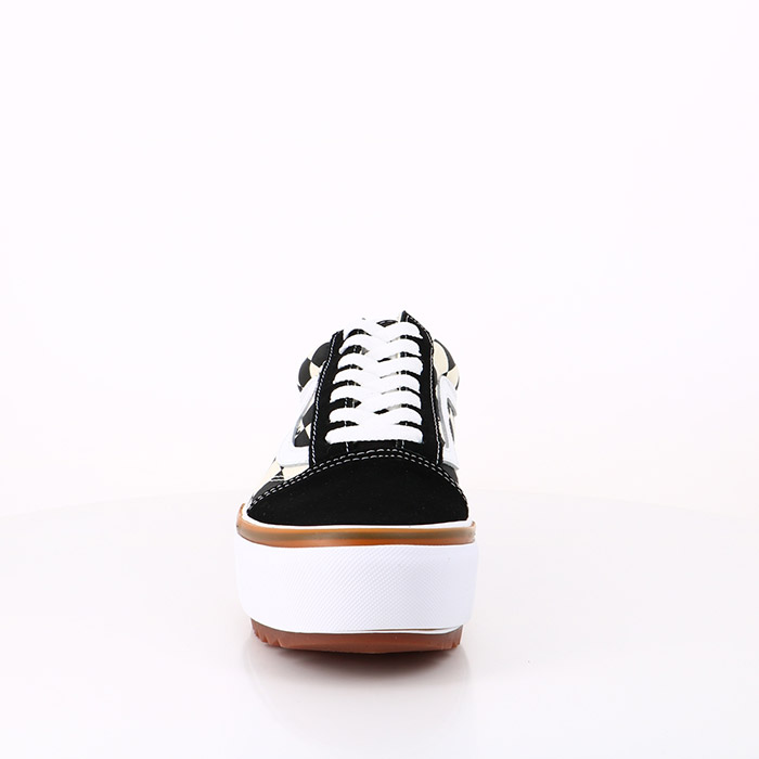 Vans chaussures vans old skool stacked damier checkerboard noir blanc noir1548901_4