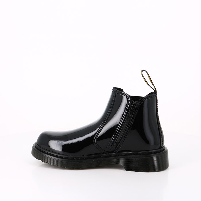 Dr martens chaussures dr martens enfant chelsea boots 2976 black patent lamper noir1550701_3