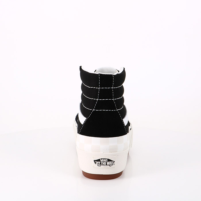 Vans chaussures vans sk8 hi stacked (suede canvas) black blanc de blanc noir1551401_2