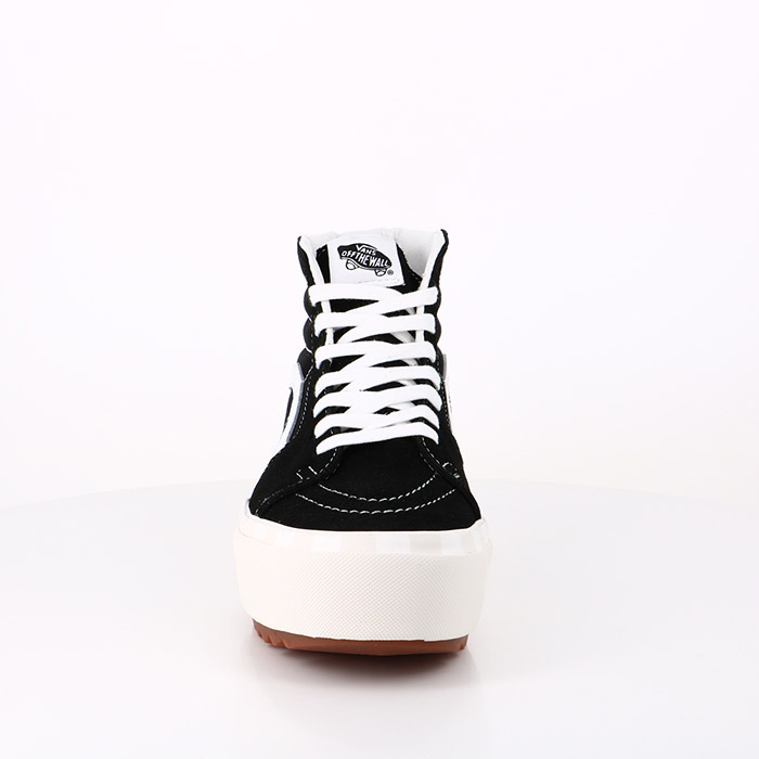 Vans chaussures vans sk8 hi stacked (suede canvas) black blanc de blanc noir1551401_4