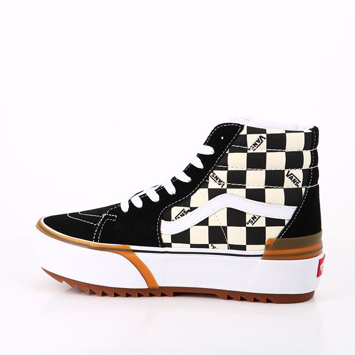 Vans chaussures vans sk8 hi stacked checkerboard multi true white noir1551501_3