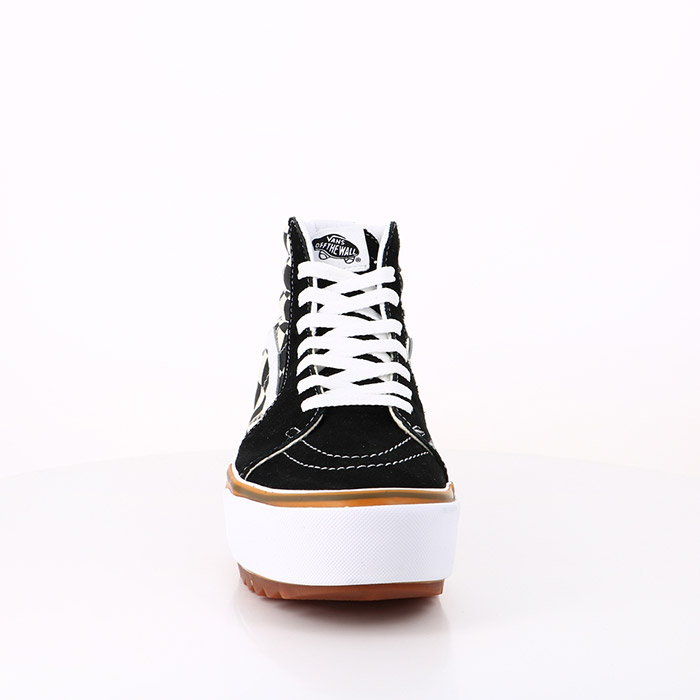 Vans chaussures vans sk8 hi stacked checkerboard multi true white noir1551501_4