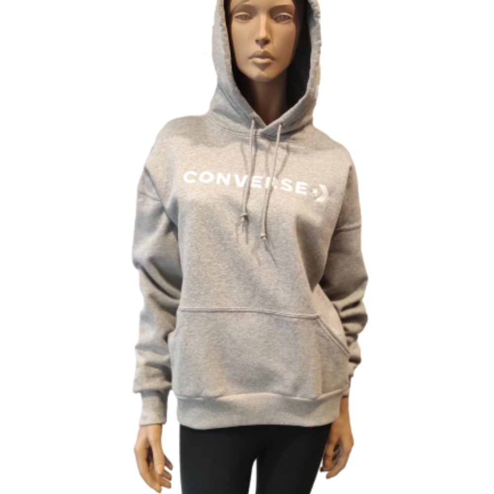 Converse accessoires converse hoodie inscription brodee grey 