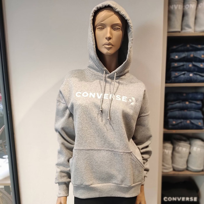 Converse accessoires converse hoodie inscription brodee grey 1554101_2