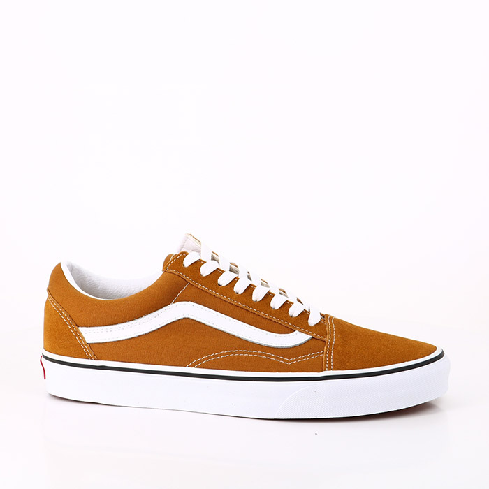 Vans chaussures vans old skool golden brown true white marron